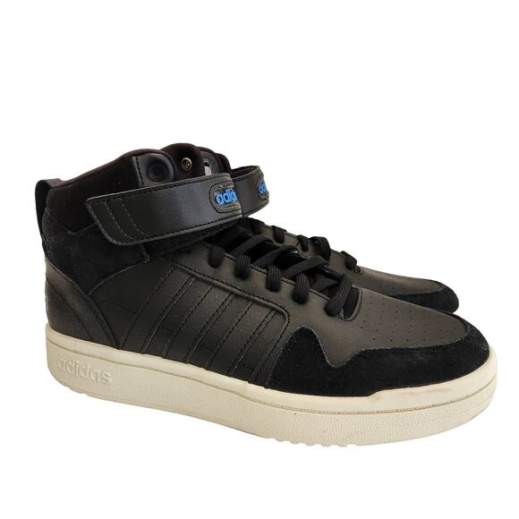 adidas Men's Postmove Mid Basketball Shoe, Black/Black/Pulse Blue, 9 - Picture 1 of 8